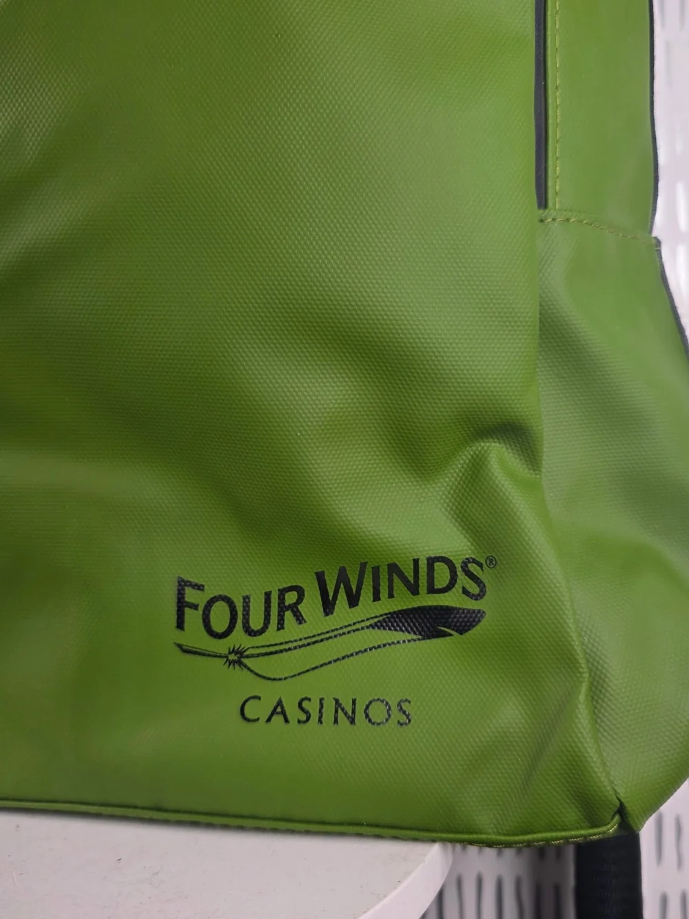 Four Winds Casinos Green Backpack Promotional Nylon Used
